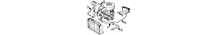 Circuit de refroidissement FIESTA 1.1 (1976-1989)