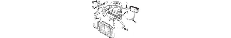 Circuit de refroidissement FIESTA 1.6 Diesel 1984-1988