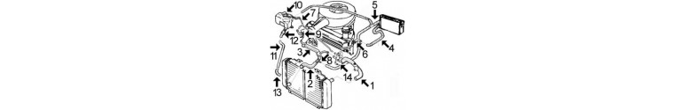 Circuit de refroidissement FIESTA 1.8 Diesel de 1989 a 1996