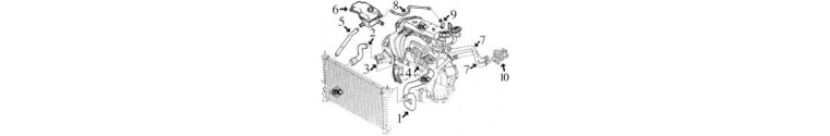 Circuit de refroidissement COURIER 1.4 moteur essence ZETEC-16v