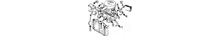 Circuit de refroidissement COURIER 1.8 Diesel moteur KENT avant 4/99